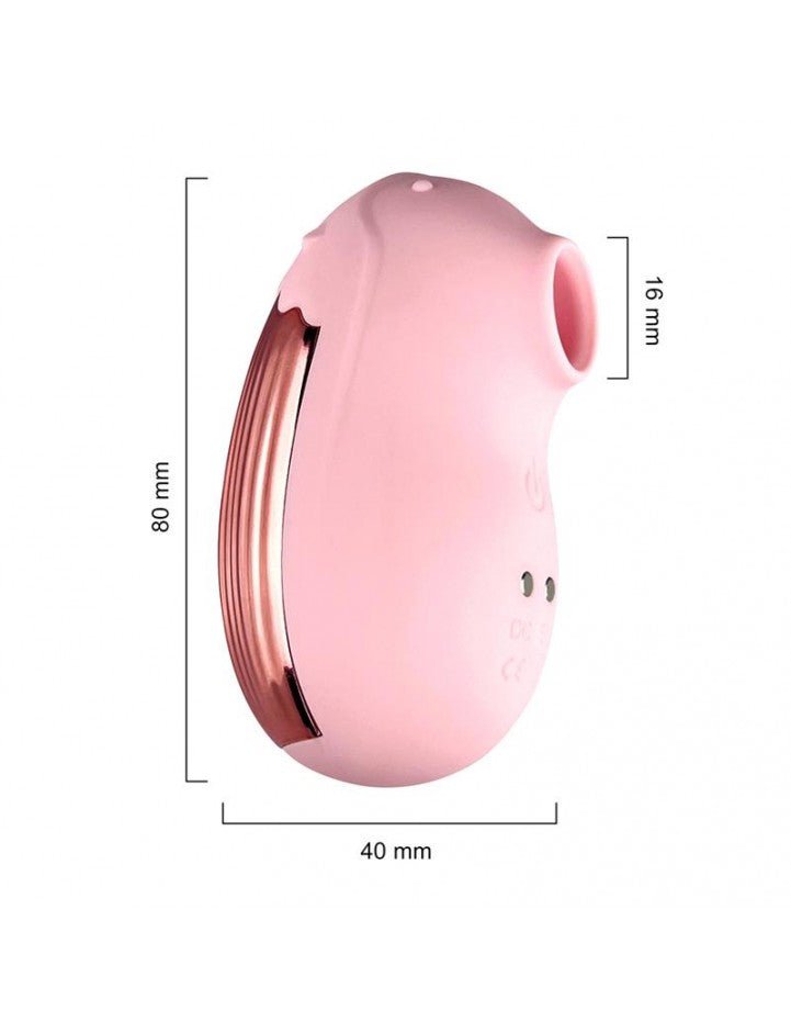 Detalle del cabezal de silicona del succionador Bugypink UNIHORN para estimulación clitoriana
