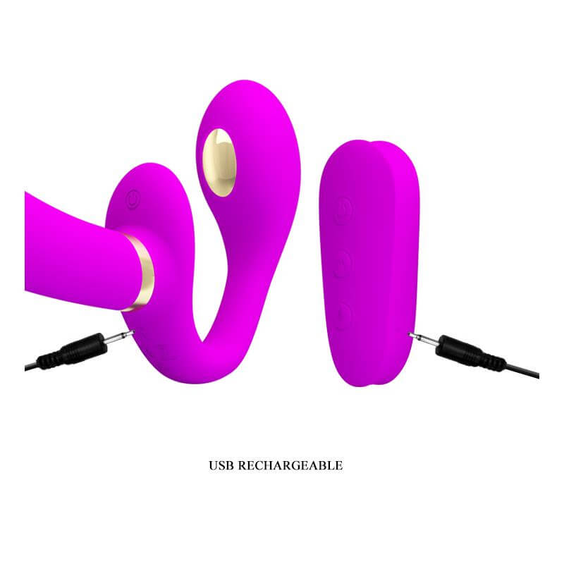 PRETTYLOVE Thunderbird Vibrador para Parejas sin Arnés con Control Remoto