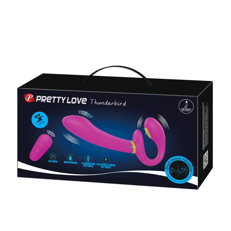 PRETTYLOVE Thunderbird Vibrador para Parejas sin Arnés con Control Remoto