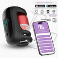 El INTOYOU APP SERIES Torky es un masturbador masculino inteligente que combina tres formas de estimulación en un mismo dispositivo: rotación de 360°, vibración y compresión.