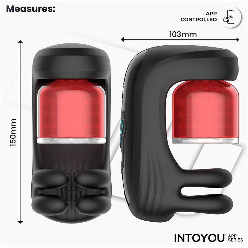 El INTOYOU APP SERIES Torky es un masturbador masculino inteligente medidas.