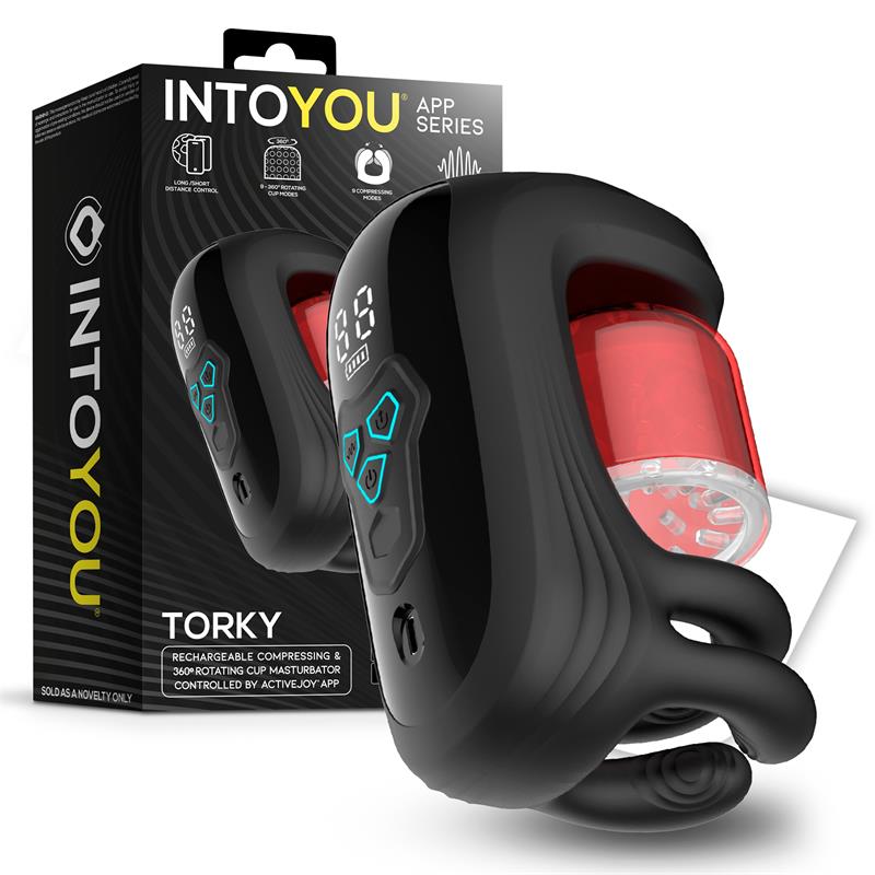 El INTOYOU APP SERIES Torky es un masturbador masculino inteligente caja presentación.
