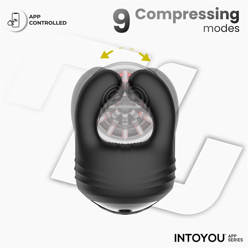 El INTOYOU APP SERIES Torky es un masturbador masculino inteligente con 9 modos de compresión.