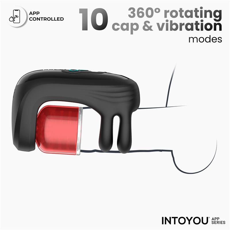 El INTOYOU APP SERIES Torky es un masturbador masculino inteligente con rotación y vibración.