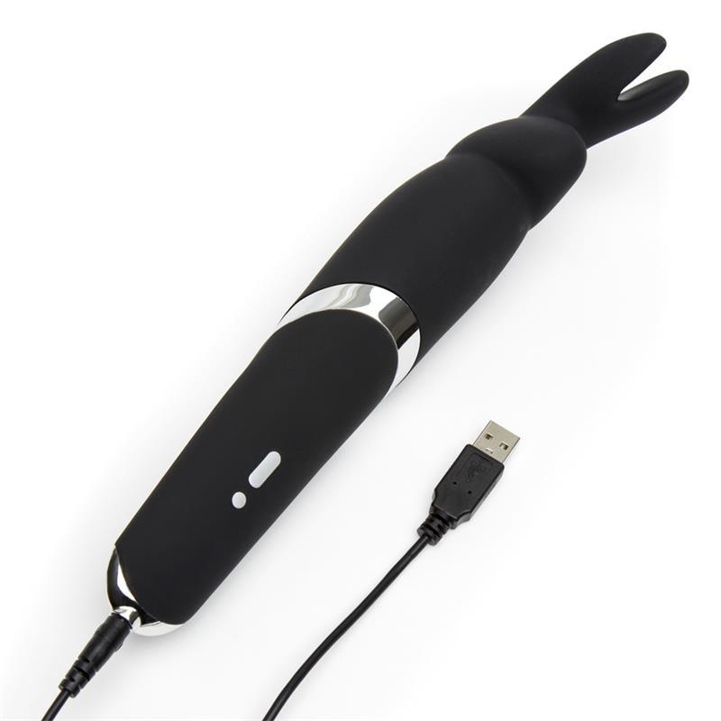 VARITA VIBRADORA USB NEGRO HAPPY RABBIT