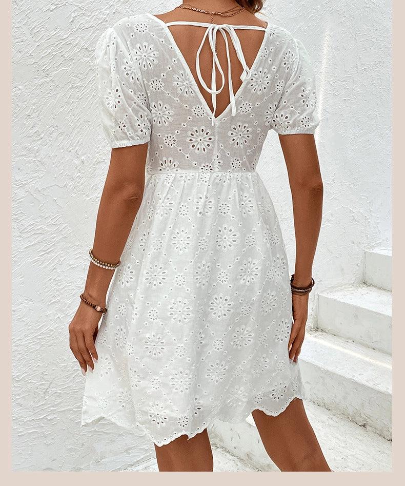 Vestido Boho Blanco Calado CARMEN | Especial Colección Vestidos Ibicencos 2024