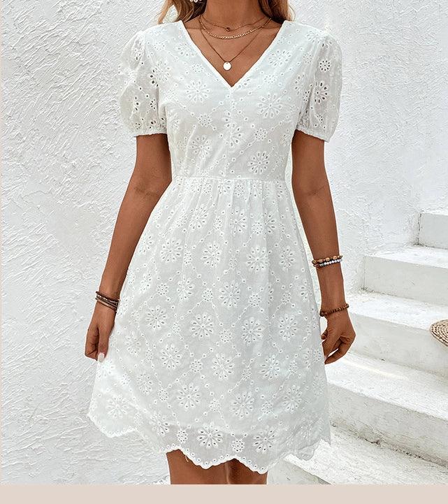 Vestido Boho Blanco Calado CARMEN | Especial Colección Vestidos Ibicencos 2024