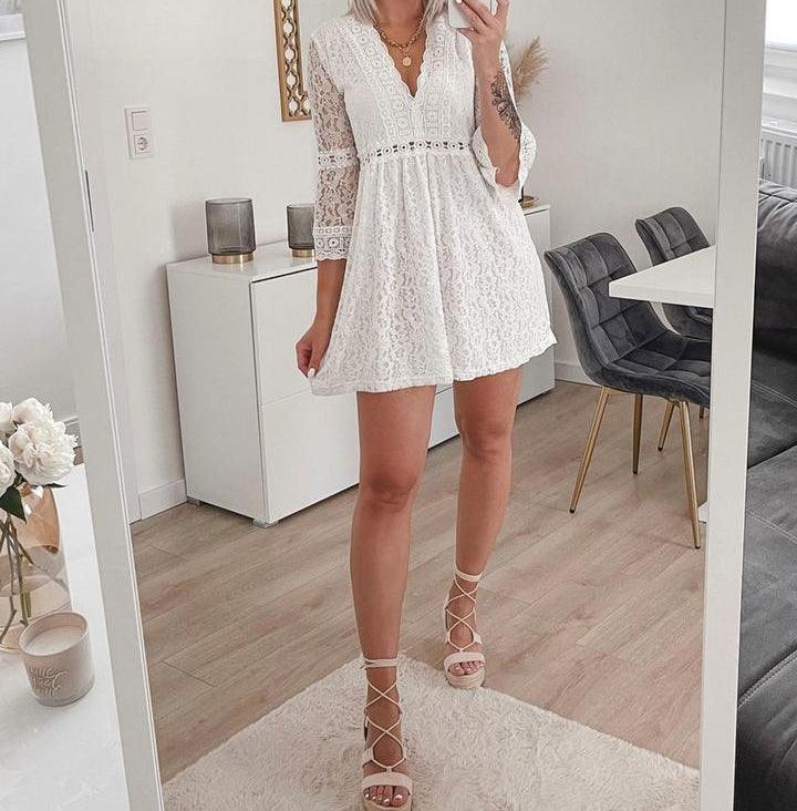 Vestido Boho Encaje Media Manga MARIETTA