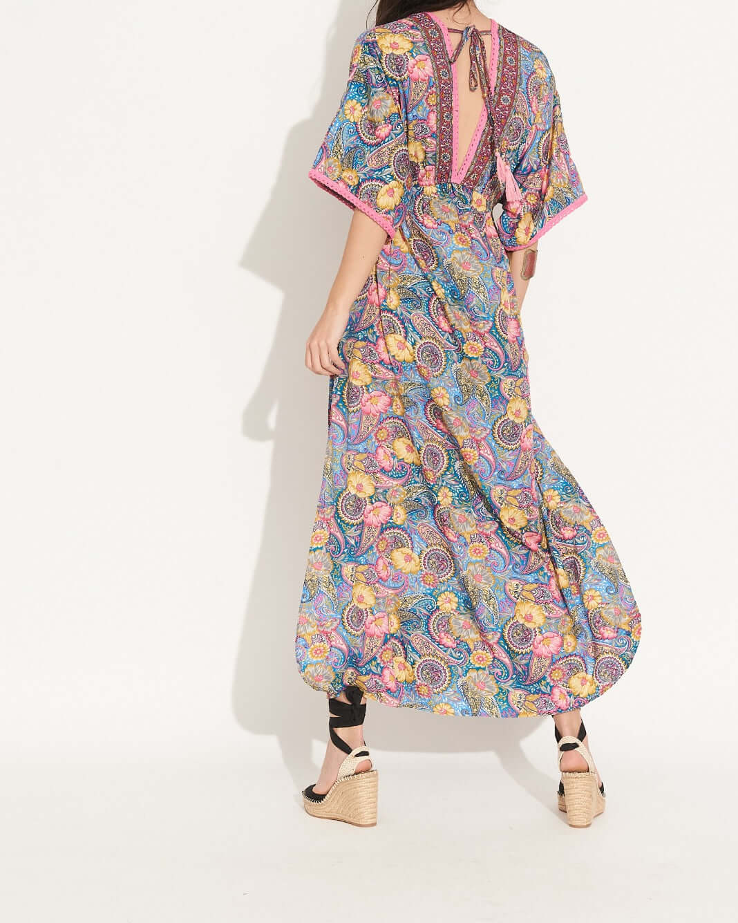 Vestido Boho Seda Multicolor LISA