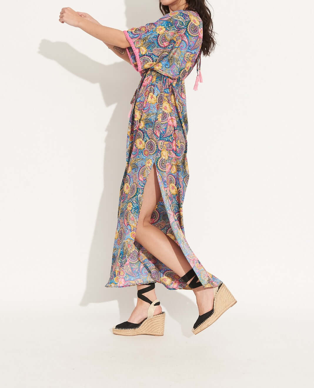 Vestido Boho Seda Multicolor LISA