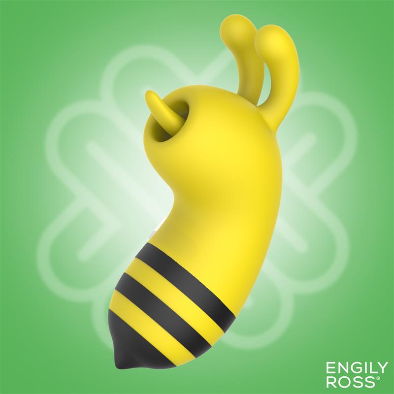 Estimulador de clítoris con forma de abeja es su lengua de silicona, que dispone de 10 funciones de licking o lameteo
