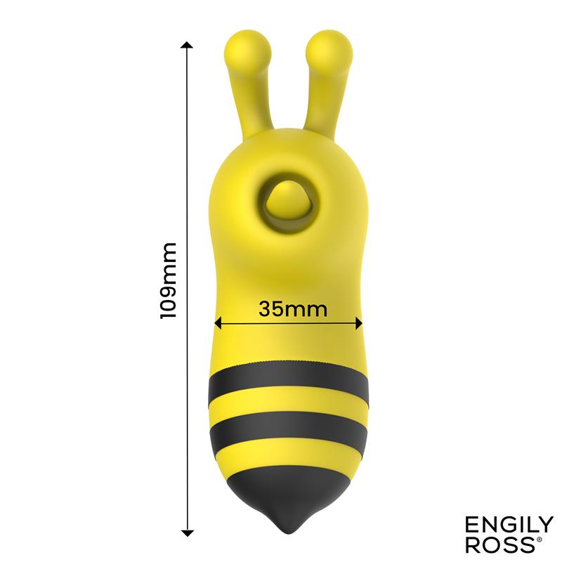 Estimulador de clítoris con forma de abeja es su lengua de silicona, que dispone de 10 funciones de licking o lameteo