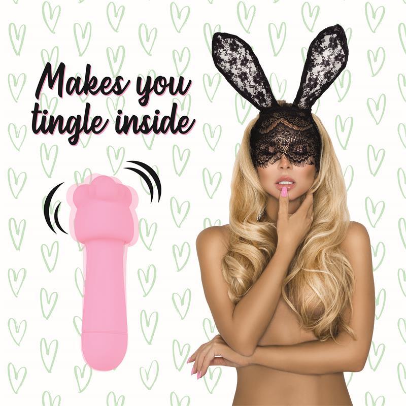 VIBRADOR CON 2 ACCESORIOS DE SILICONA ROSA FEELZTOYS MISTER BUNNY