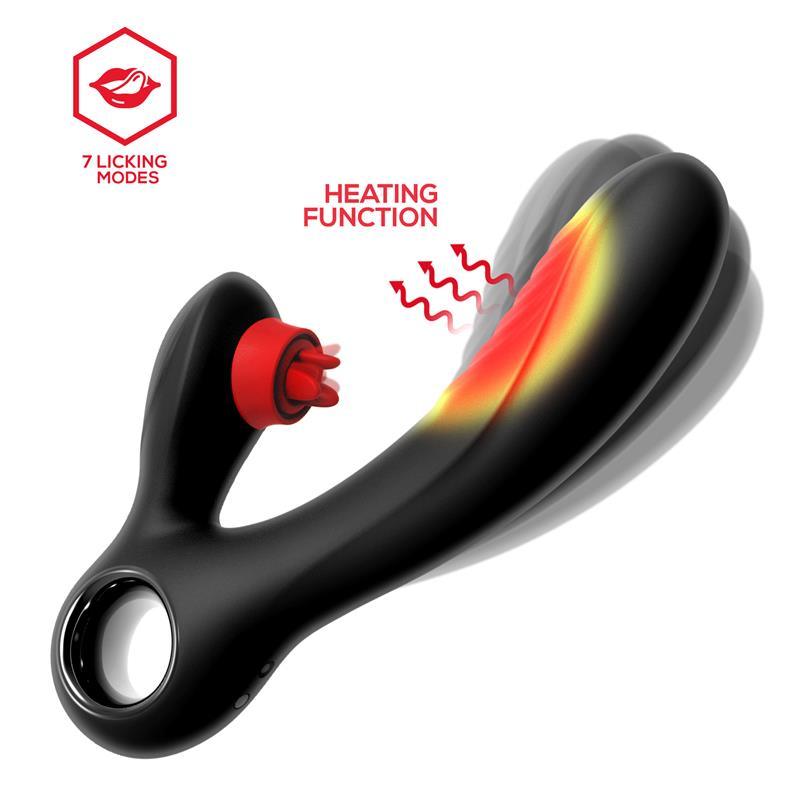 Vibrador Con Calor y Triple Lengua Estimuladora Clitoris INTOYOU NIZA