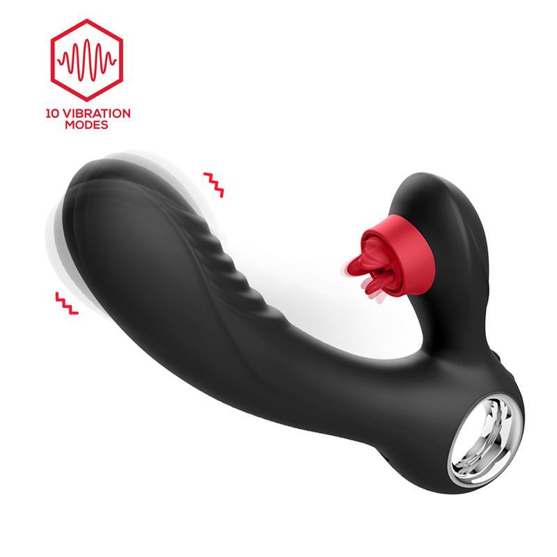 Vibrador Con Calor y Triple Lengua Estimuladora Clitoris INTOYOU NIZA