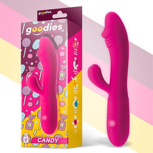 Vibrador Con Conejito Punto G USB SILICONA GOODIES CANDY