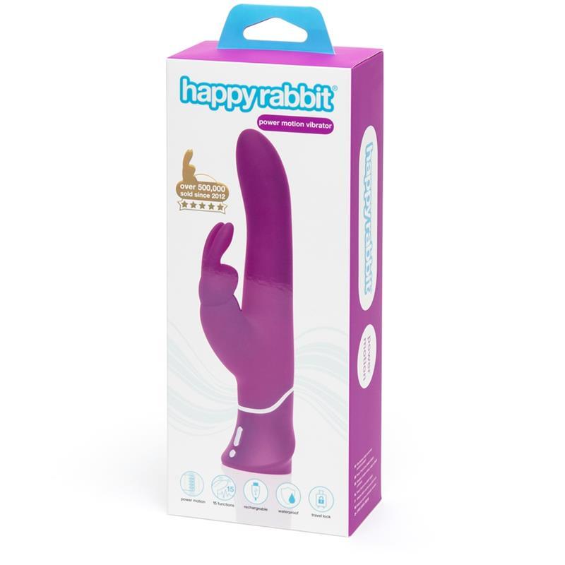 Vibrador Con Empuje CURVE POWER MOTION PÚRPURA HAPPY RABBIT