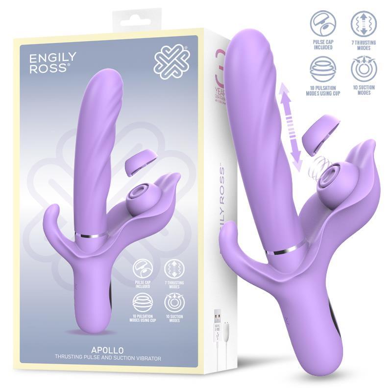 VIBRADOR CON FUNCIÓN DE THRUSTING, PULSACIÓN Y SUCCIÓN ENGILY ROSS APOLLO - Quarto Secret