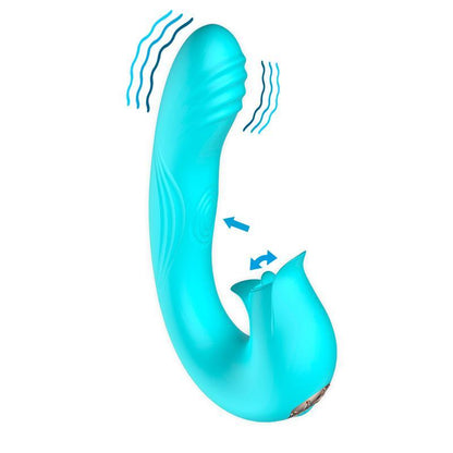 Vibrador Con Pulsación y Lengua Estimuladora Clítoris 3 MOTORES USB INTOYOU HYDRA