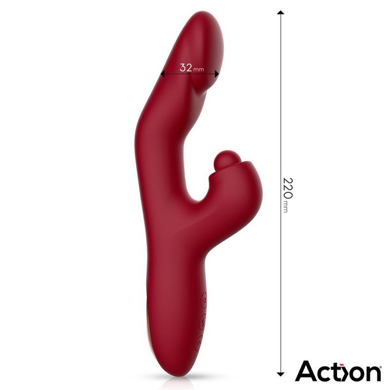 Vibrador Efecto Calor ACTION VELTER SOFT CLIT HITTING BALL - Estimuladores Sexuales Femeninos