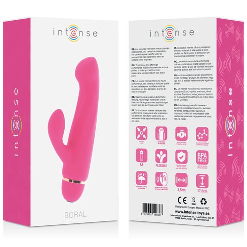 Vibrador Estimulador De Clítoris INTENSE BORAL 20 SPEEDS SILICONE ROSA