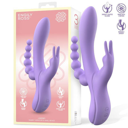 Vibrador Femenino Con Cadena Anal Flexible ENGILY ROSS LINDSAY