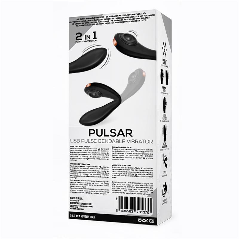 Vibrador Femenino con Esqueleto Articulado TARDENOCHE PULSAR