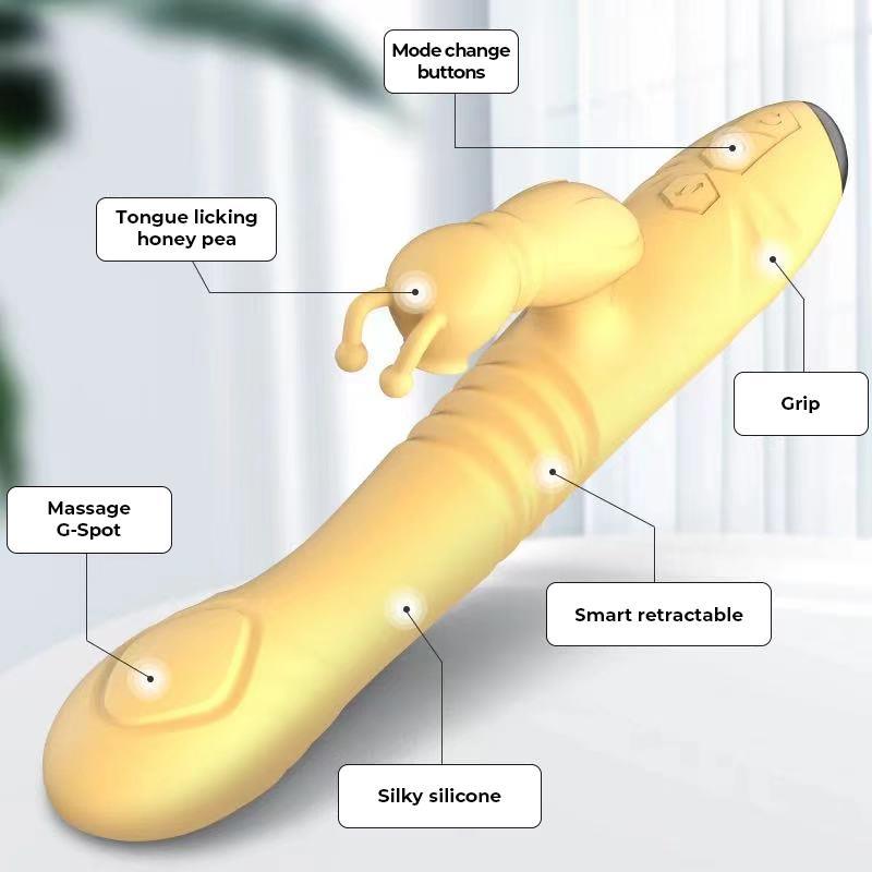 Vibrador Femenino Con Thrusting y Pulsación ENGILY ROSS HONEYBEE