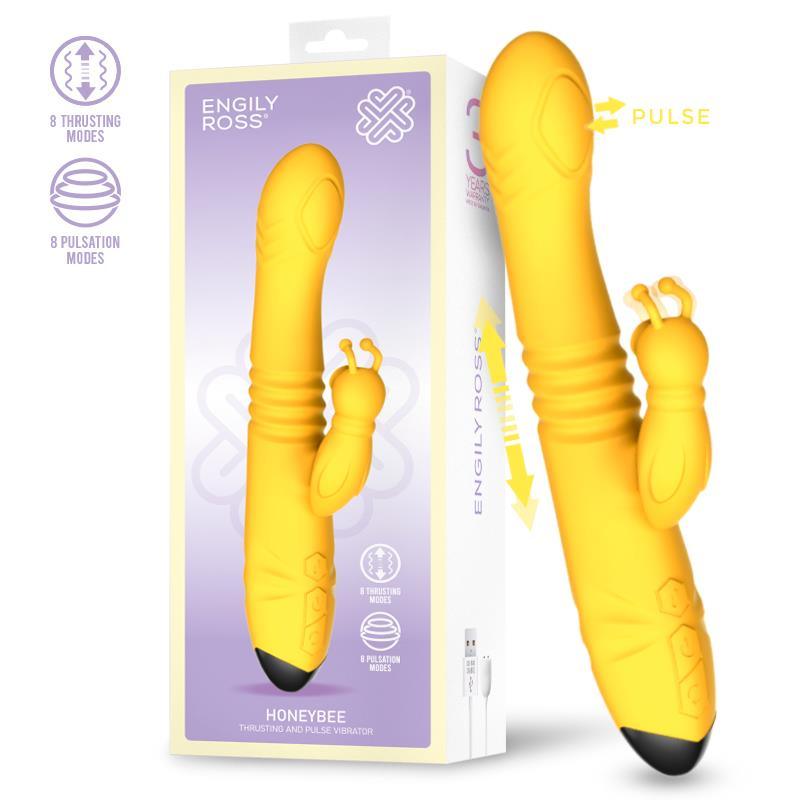 Vibrador Femenino Con Thrusting y Pulsación ENGILY ROSS HONEYBEE