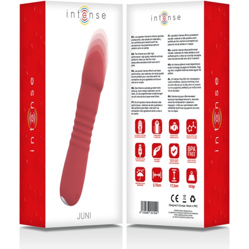 Vibrador Femenino INTENSE JUNI UP & DOWN 10 VIBRACIONES ROJO