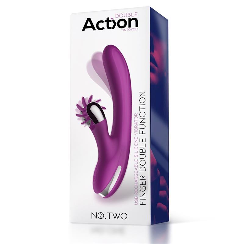 Vibrador Femenino Movimiento Finger y Rueda Estimuladora ACTION NO. TWO