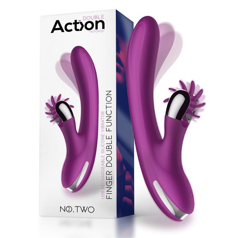 Vibrador Femenino Movimiento Finger y Rueda Estimuladora ACTION NO. TWO