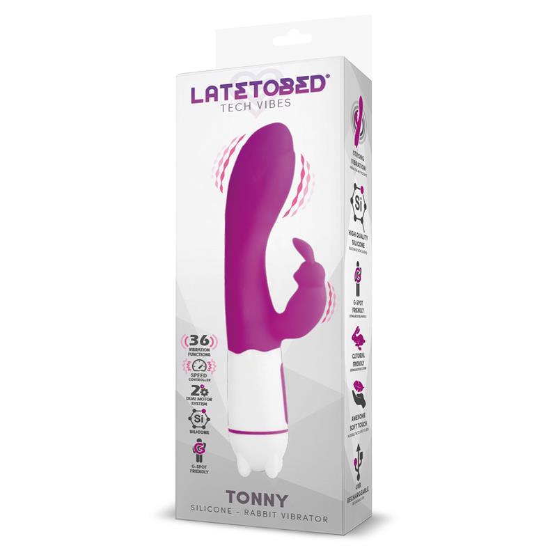 Vibrador Femenino Punto G USB PÚRPURA LATETOBED TONNY