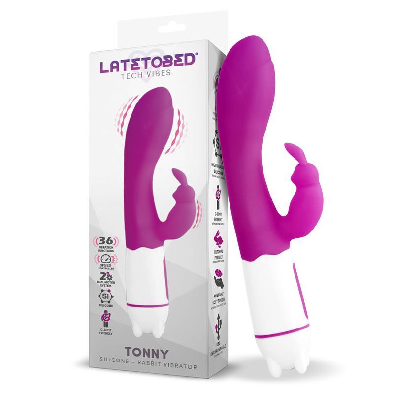 Vibrador Femenino Punto G USB PÚRPURA LATETOBED TONNY