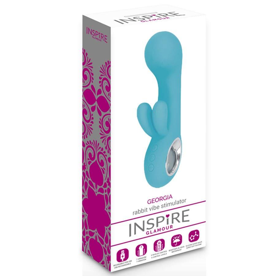 Vibrador Femenino Punto G y Clítoris Turquesa GEORGIA - INSPIRE GLAMOUR