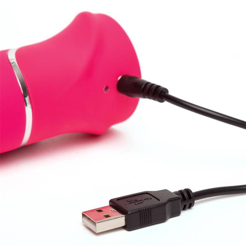 Vibrador Femenino THRUSTING REALISTIC USB ROSA HAPPY RABBIT - Quarto Secret