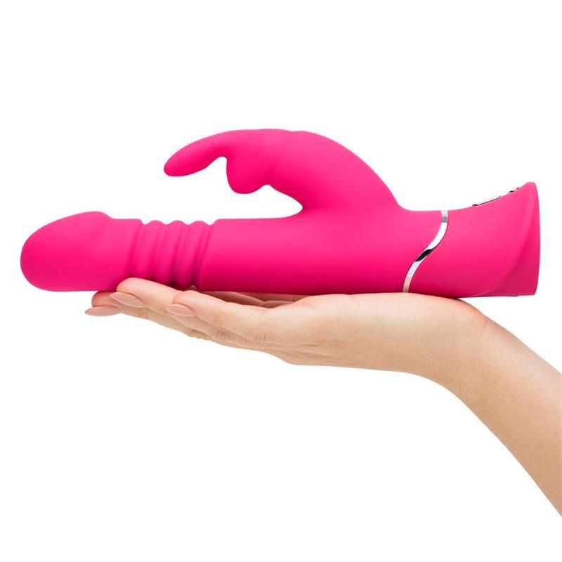 Vibrador Femenino THRUSTING REALISTIC USB ROSA HAPPY RABBIT