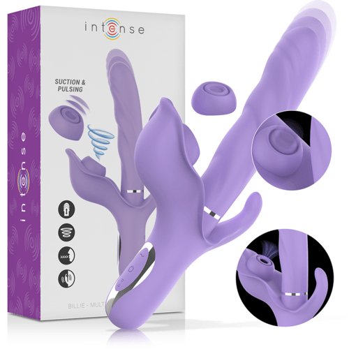 Vibrador Femenino y Succionador De Clítoris MORADO INTENSE - BILLIE