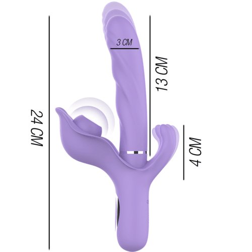 Vibrador Femenino y Succionador De Clítoris MORADO INTENSE - BILLIE