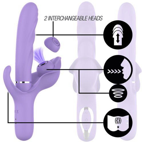 Vibrador Femenino y Succionador De Clítoris MORADO INTENSE - BILLIE