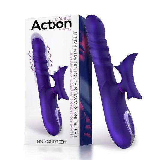 Vibrador Función Telescópica Ondulante y Lengua USB ACTION NO. FOURTEEN