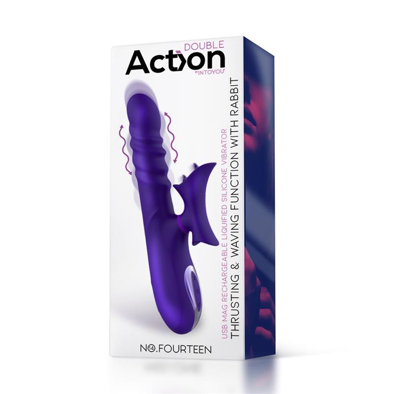 Vibrador Función Telescópica Ondulante y Lengua USB ACTION NO. FOURTEEN