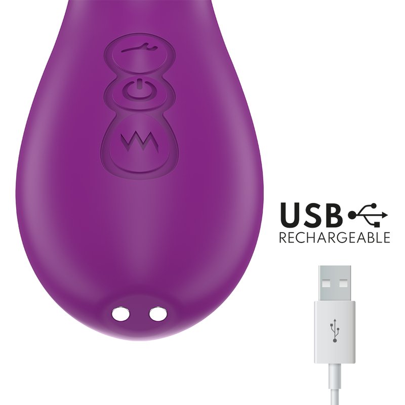 Vibrador Multifunción Recargable Con Lengua y Succionador ATENEO - INTENSE