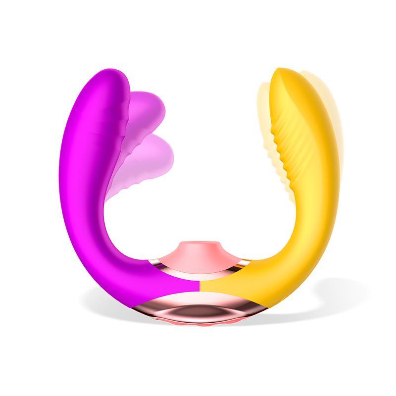 Vibrador Para Parejas Con Finger y Lengua Succionadora ACTION TWO LOVERS