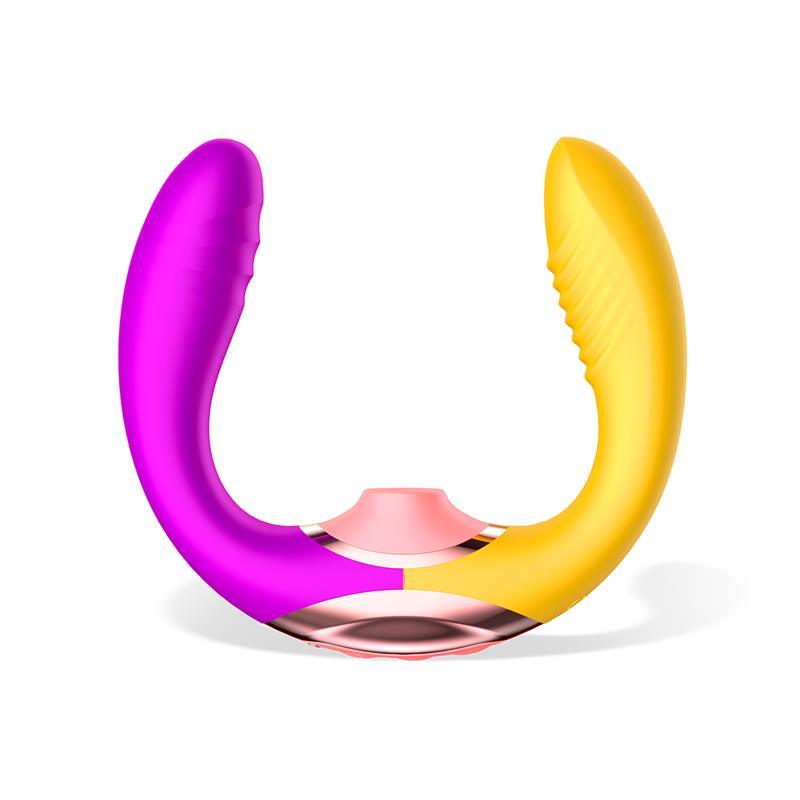 Vibrador Para Parejas Con Finger y Lengua Succionadora ACTION TWO LOVERS