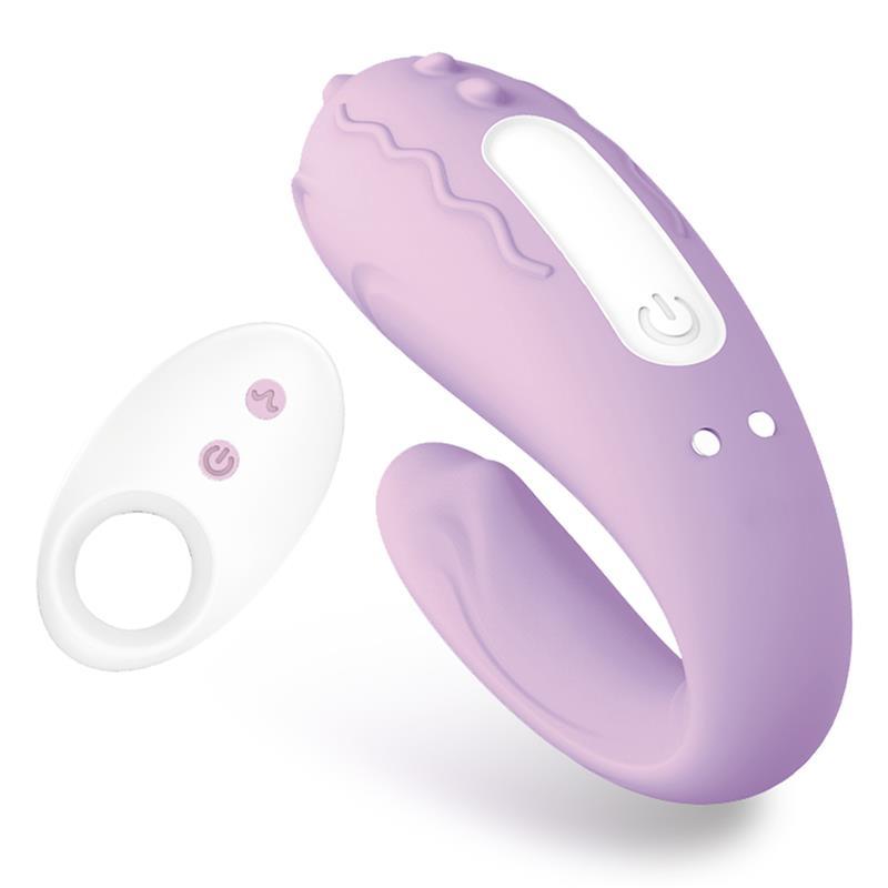 Vibrador Para Parejas Doble Motor Control Remoto USB SILICONA ÜNIHÖRN BRIGHTMAUVE