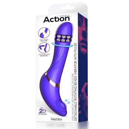 Vibrador Pulsación y Bolas Internas ACTION RAYDEN