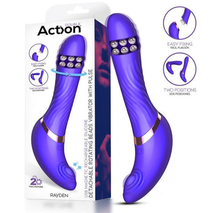 Vibrador Pulsación y Bolas Internas ACTION RAYDEN