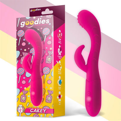 Vibrador Punto G Conejito USB SILICONA FUCHSIA GOODIES CAKEY