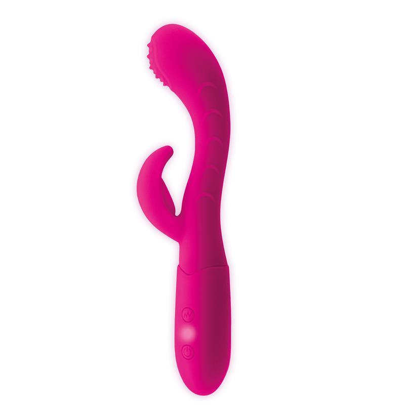 Vibrador Punto G Conejito USB SILICONA FUCHSIA GOODIES CAKEY